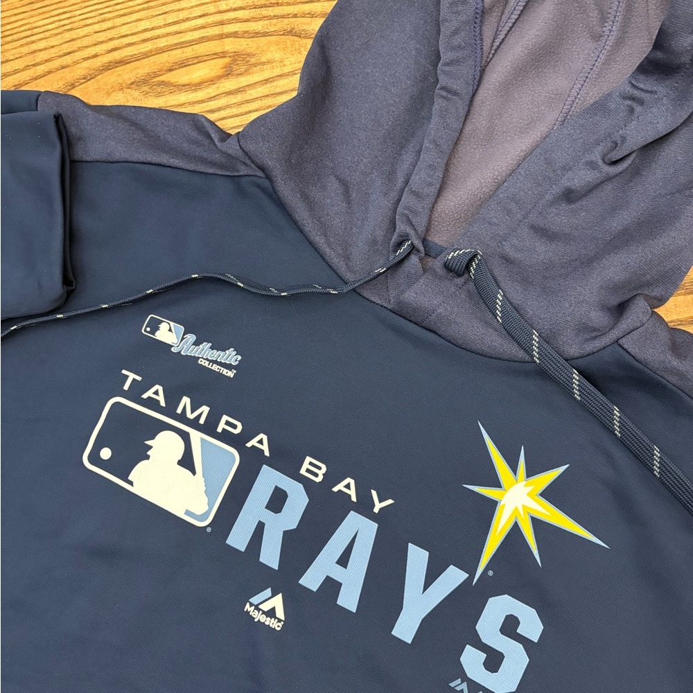 NWOT Majestic Tampa Bay Rays MLB Collection Authentic‎ Hoodie Sweatshirt